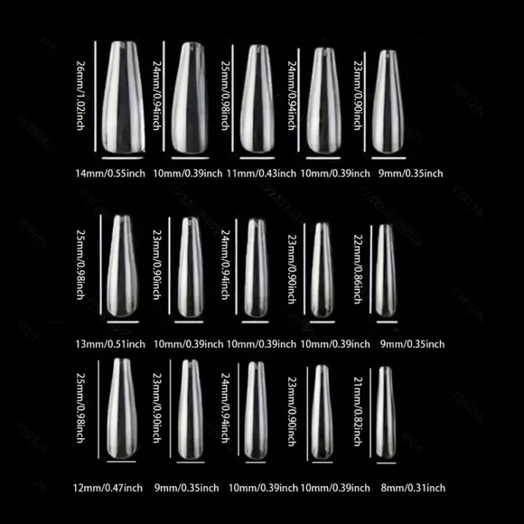 Handmade Charm Press-On Nails cute charms, purple & white (Free Glue included!) - Picture 5 of 5